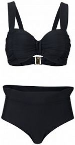 Bikini z biustonoszem o kroju balkonetki z wyściełanymi ramiączkami (komplet 2 cz.)  Bonprix