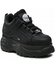 Półbuty na koturnie Buffalo London czarne