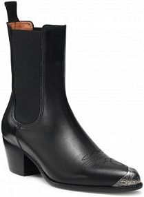 Botki na obcasie Polo Ralph Lauren czarne Lcle Chls Mt 818839631 Black 001