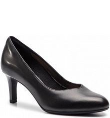 Półbuty na obcasie Clarks czarne