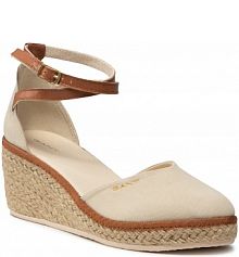 Espadryle na koturnie Gant beżowe Wedgeville 22568592 Sand G25
