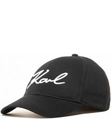 Czapka z daszkiem KARL LAGERFELD czarna damska