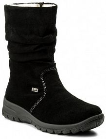 Botki na obcasie Rieker czarne