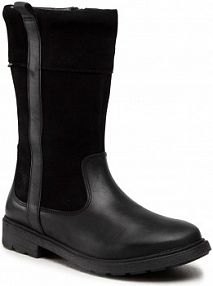 Kozaki Clarks czarne damskie Astrolhi Gtx Y GORE-TEX 261542206 Black Leather