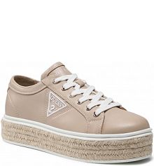 Espadryle na koturnie Guess beżowe Propert FL6PRT ELE12 SESA