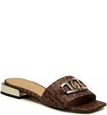 Klapki Aigner brązowe damskie Fashion Saskia II 3B 1211082  Fango 025