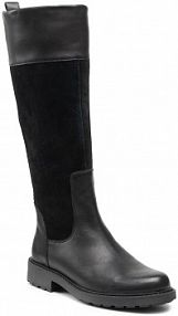 Kozaki Clarks czarne damskie