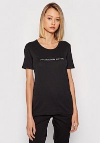 T-shirt United Colors Of Benetton czarny damski 
