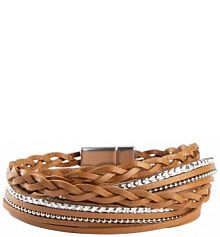 Bransoletka owijana na ręce  koniakowy Bonprix