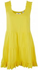 Długi top z falbanami, na szerokich ramiączkach  damski Bonprix