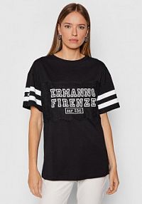 T-shirt Ermanno Firenze czarny damski TS06JCO  Regular Fit