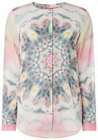 Bluzka z efektem batikowania model Filiana Lieblingsstück różowa damska