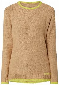 Sweter z wyhaftowaną gwiazdą model Kenzie Lieblingsstück beżowy damski