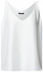 Top z imitacji satyny Swing biały damski EAN 13000960