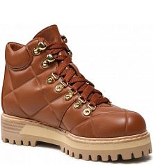 Trapery Le Silla brązowe damskie St.Moritz 7534T040M1MMFAK560 Brick