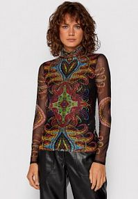 Golf Desigual czarny damski Varsovia 21WWTKAI  Regular Fit