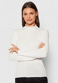 Golf Noisy May biały damski 27012516  Regular Fit