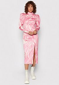 Sukienka koktajlowa ROTATE różowa 