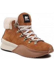 Botki na obcasie Sorel brązowe