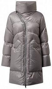 Płaszcz puchowy ze stójką LUISA CERANO srebrny damski
