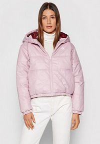 Kurtka puchowa Converse różowa damska 10022007-A03  Regular Fit