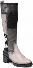 Kozaki Hispanitas kolorowe, beżowe damskie Janeth CHI211858 Plomo