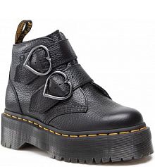 Botki na obcasie Dr. Martens czarne Devon Heart 26439001 Black
