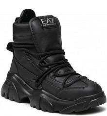 Botki EA7 Emporio Armani czarne damskie