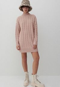 Swetrowa tunika Reserved różowa 7537H-39M