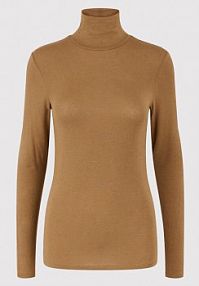 Golf YAS brązowy damski Woola 26024678  Slim Fit