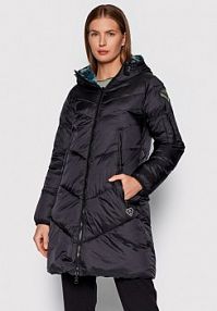 Kurtka puchowa Aeronautica Militare czarna damska Przejściowa
