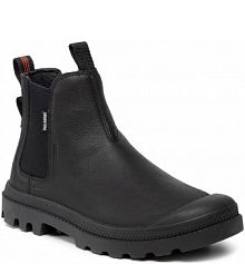 Sztyblety Palladium czarne damskie Pampa Chelsea Lth Wp+ 77046-008-M Black/Black