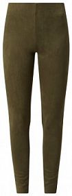 Legginsy z imitacji skóry welurowej model Lexie FREE/QUENT oliwkowe damskie