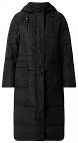 Płaszcz pikowany z odpinanym kapturem moves czarny damski EAN 204771675