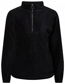 Bluza z kołnierzem ze sztruksu model Irene FREE/QUENT czarna damska