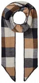 Chusta trójkątna ze wzorem w kratkę s.Oliver RED LABEL granatowa EAN 2111471