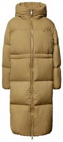 Płaszcz puchowy z pikowaniem Tommy Hilfiger brązowy damski