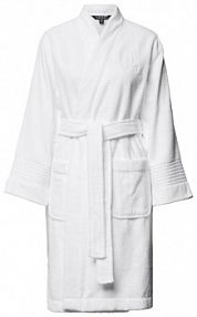 Szlafrok z bawełny Lauren Ralph Lauren biały damski EAN I814414