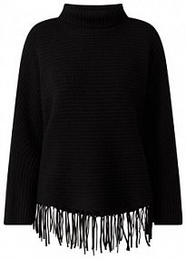 Ponczo z domieszką kaszmiru herzensangelegenheit czarne