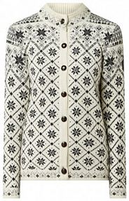 Kardigan z żywej wełny model Brimse Dale of Norway biały EAN 83761