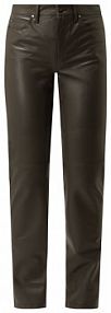 Spodnie o kroju slim z imitacji skóry MAC brązowa EAN 498593400