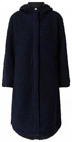 Płaszcz z futerka model France BRAX granatowy damski EAN 34-8874 90651000