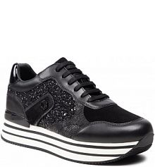 Półbuty na koturnie Lumberjack czarne Hilda SWA0312-002 Black CB001