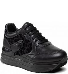 Półbuty na koturnie Lumberjack czarne Hilda SWA0312-002-Z93 Black CB001