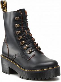 Botki na obcasie Dr. Martens czarne Leona 22601001 Black