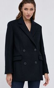 Płaszcz The Kooples  granatowy damski  FMAN23015K