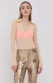 Sweter PATRIZIA PEPE  pomarańczowy damski 8K0003.K004