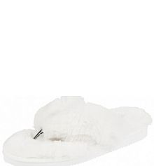 Kapcie ze sztucznego futra model Lala MICHAEL Michael Kors białe damskie EAN 40R2LAHA2D