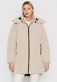 Kurtka puchowa Calvin Klein Jeans beżowa damska Zimowa