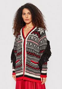 Kardigan Ermanno Firenze czarny MG26VER  Regular Fit